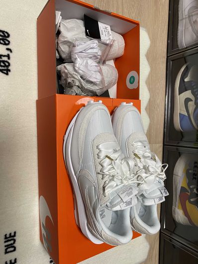 sacai × Nike LDV Waffle "Triple White"