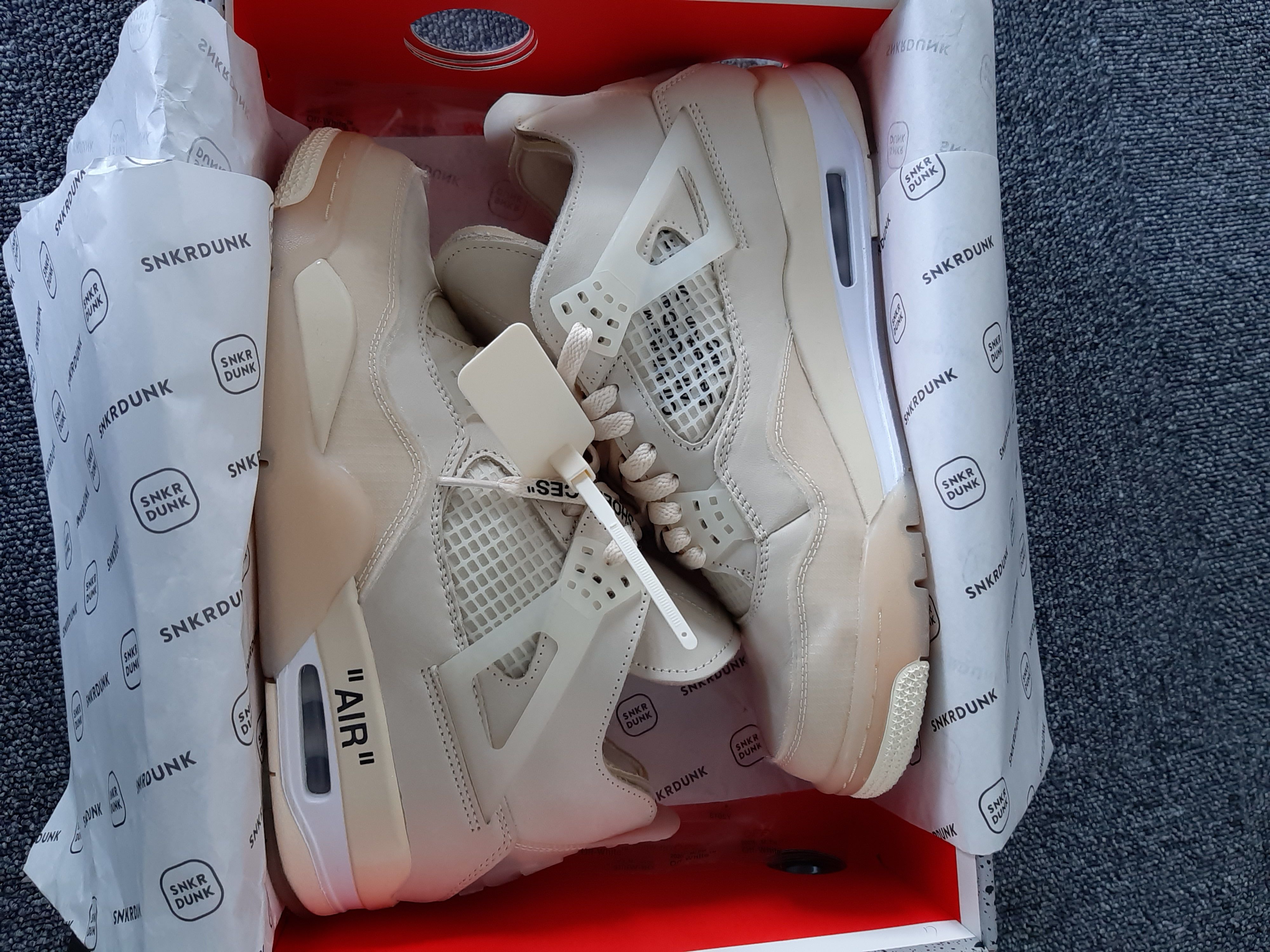 Off-White × Nike Women's Air Jordan 4 SP "Sail"