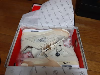 Off-White × Nike Women's Air Jordan 4 SP "Sail"