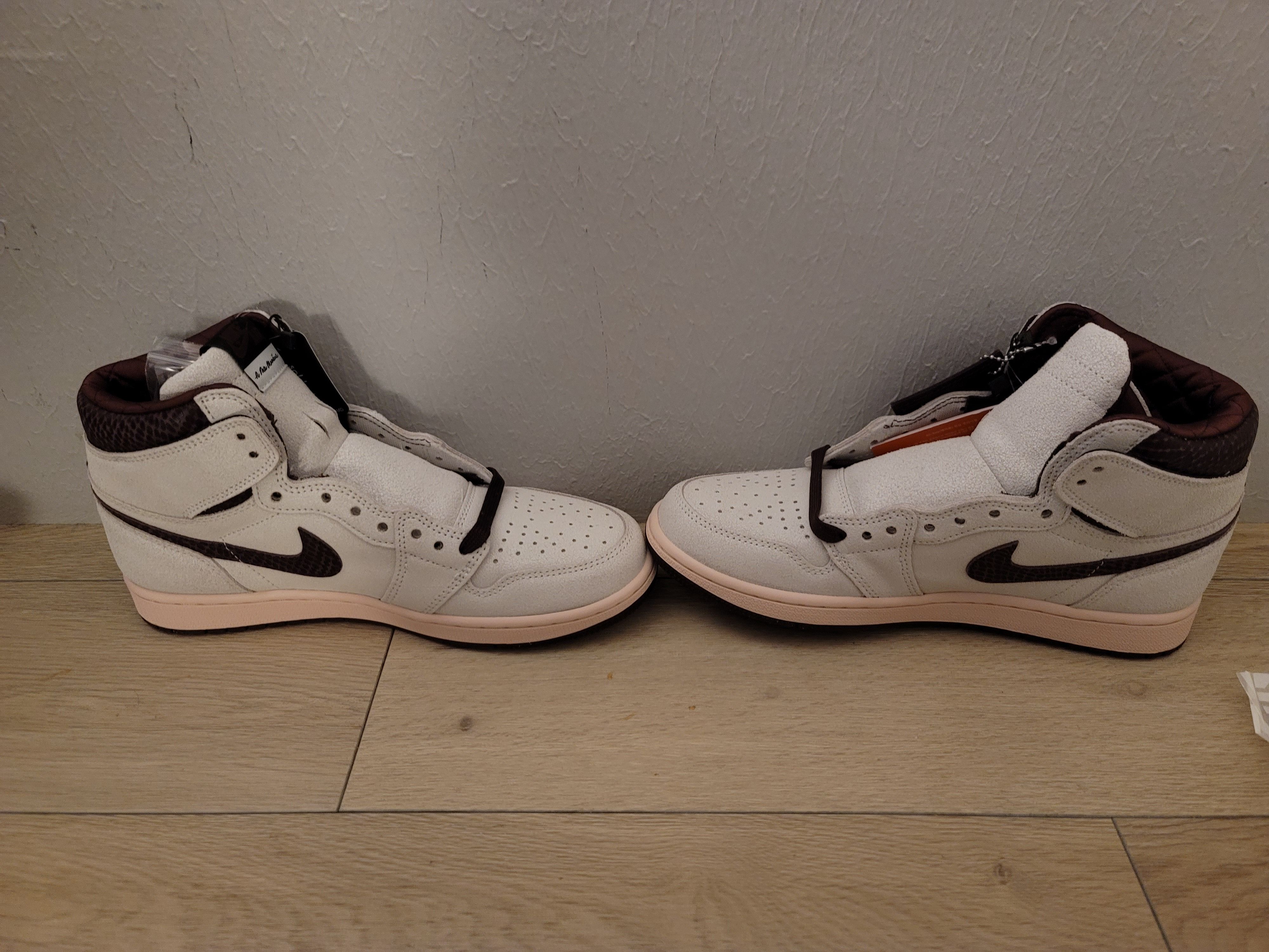 A Ma Maniere × Nike Air Jordan 1 Retro High OG "Sail and Burgundy"