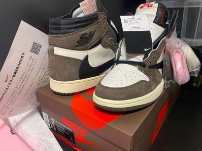 Travis Scott × Nike Air Jordan 1 Retro High OG TS SP "Sail/Dark Mocha"