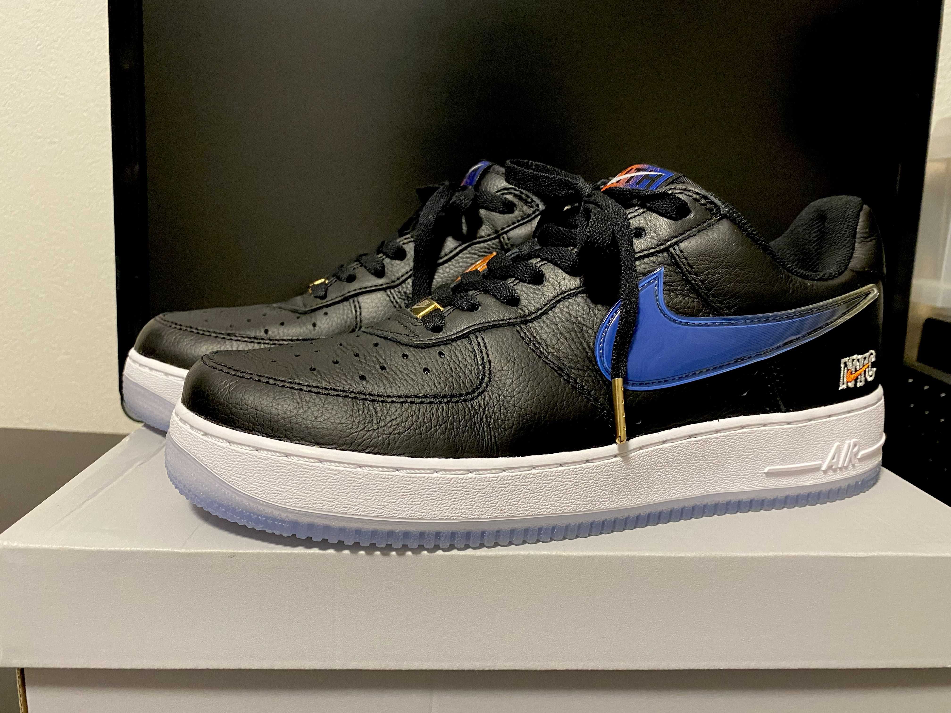 KITH × Nike Air Force 1 Low New York Knicks "Black/Brilliant Orange/Rush/Brilliant White"