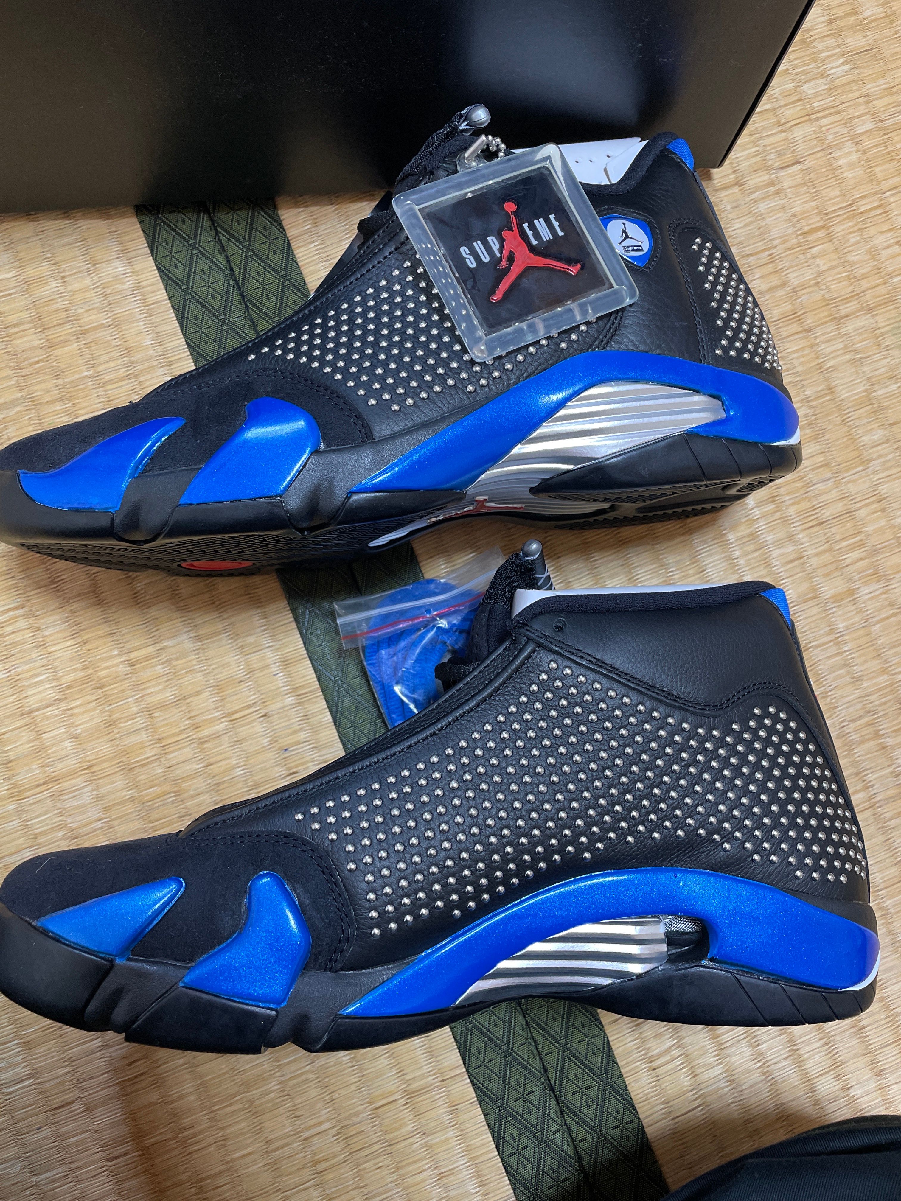 Supreme × Nike Air Jordan 14 Retro "Black/Varsity Royal/Chrome"