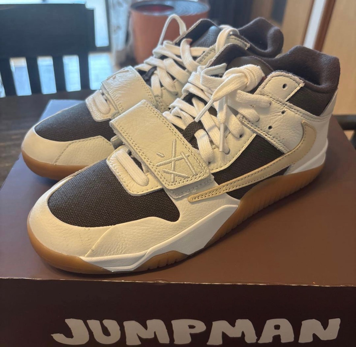 Travis Scott × Nike Jordan Jumpman Jack TR "Sail and Dark Mocha"