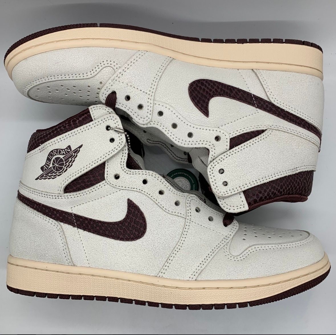 A Ma Maniere × Nike Air Jordan 1 Retro High OG "Sail and Burgundy"