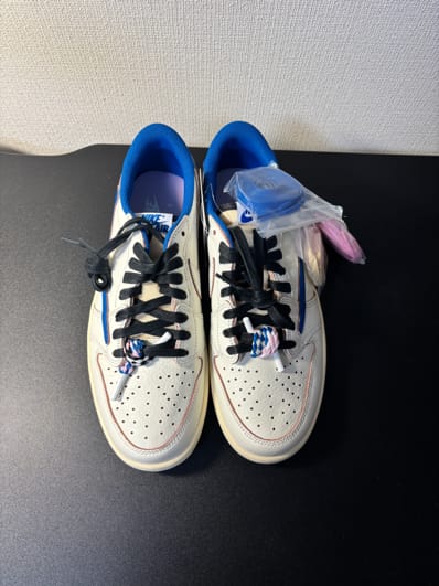 Travis Scott × fragment design × Nike Air Jordan 1 Low OG "Sail/Military Blue"