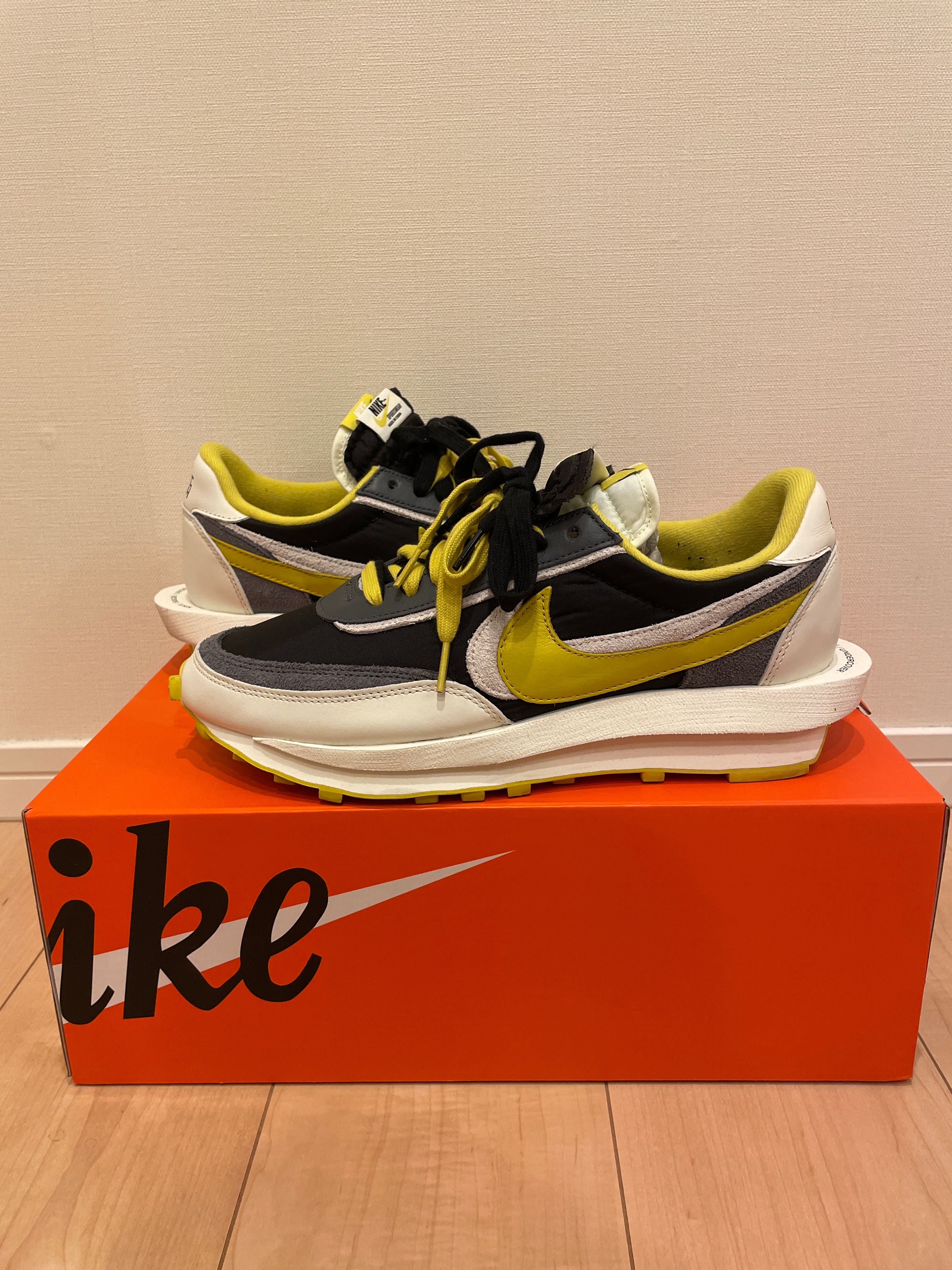 UNDERCOVER × sacai × Nike LD Waffle "Black/Sail-Dark Grey-Bright Citron"