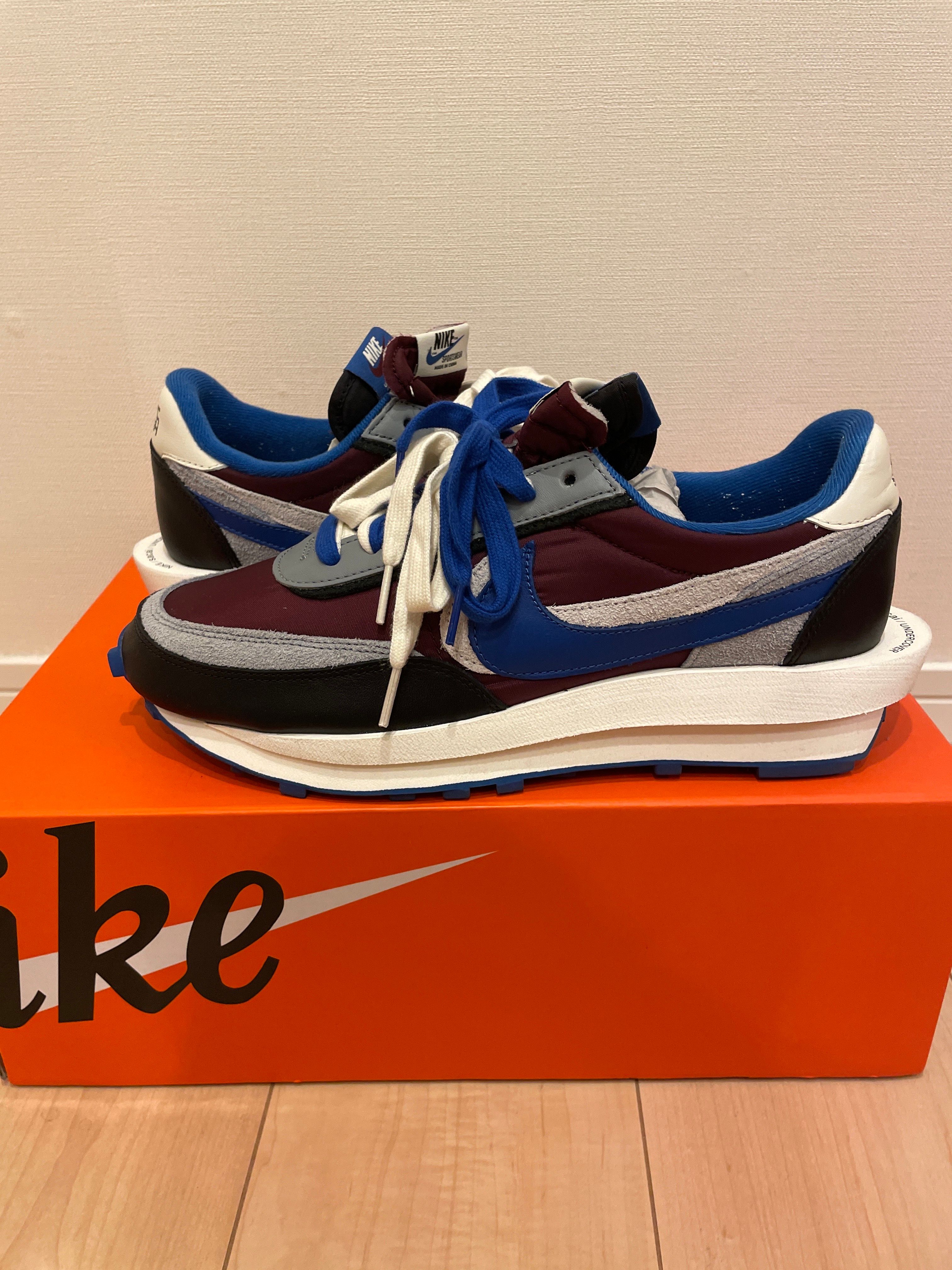UNDERCOVER × sacai × Nike LD Waffle "Night Maroon/Pale Ivory-Ground Grey-Team Royal"
