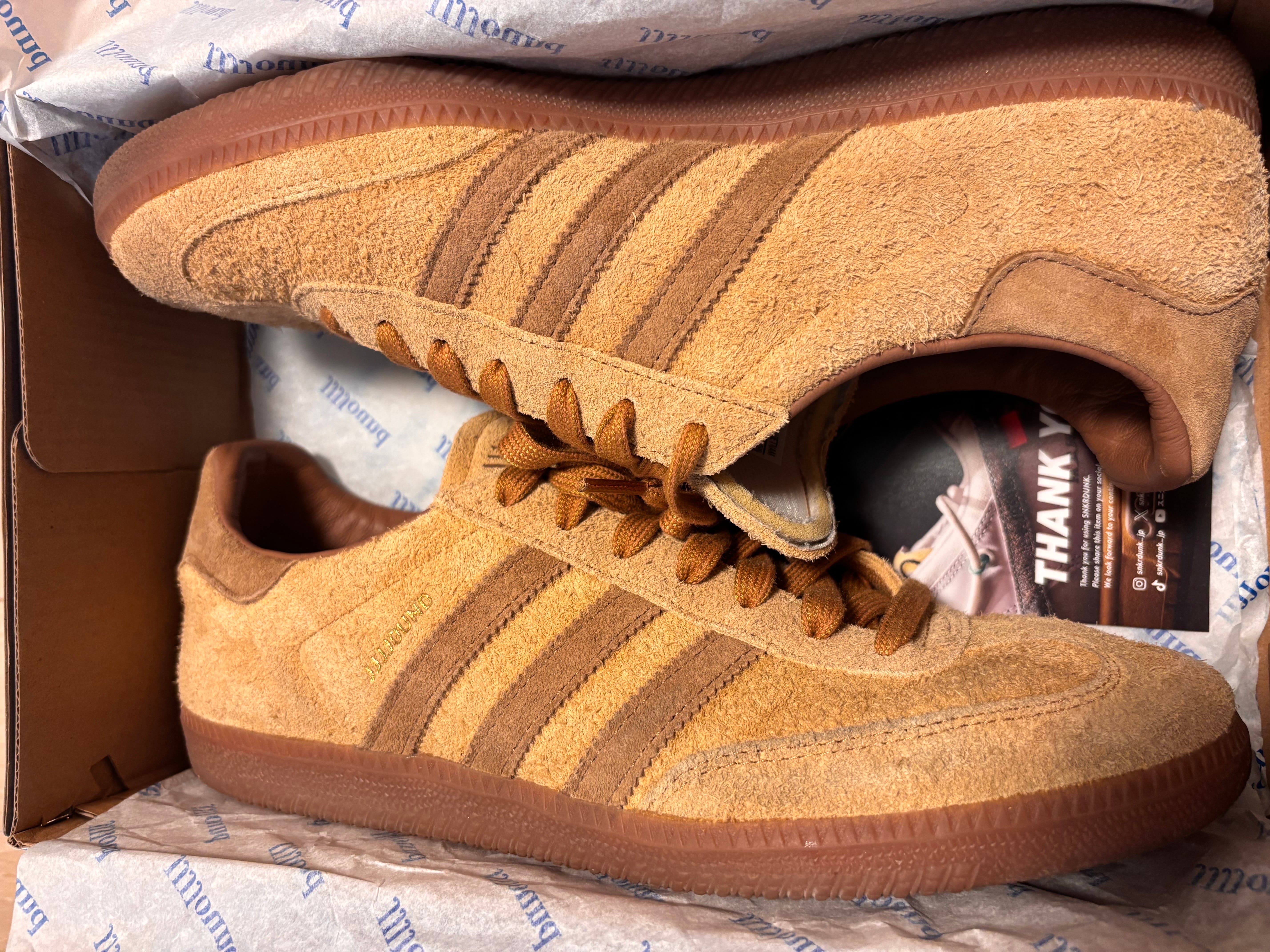 JJJJound × adidas Samba Tobacco "Mesa/Gum"