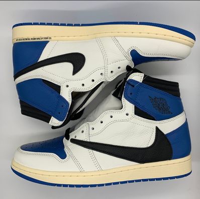 Travis Scott × fragment design × Nike Air Jordan 1 Retro High OG SP "Military Blue"