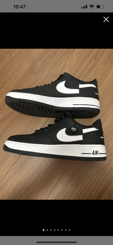 Supreme × COMME des GARCONS SHIRT × Nike Air Force 1 Low "Black/White" (2018)
