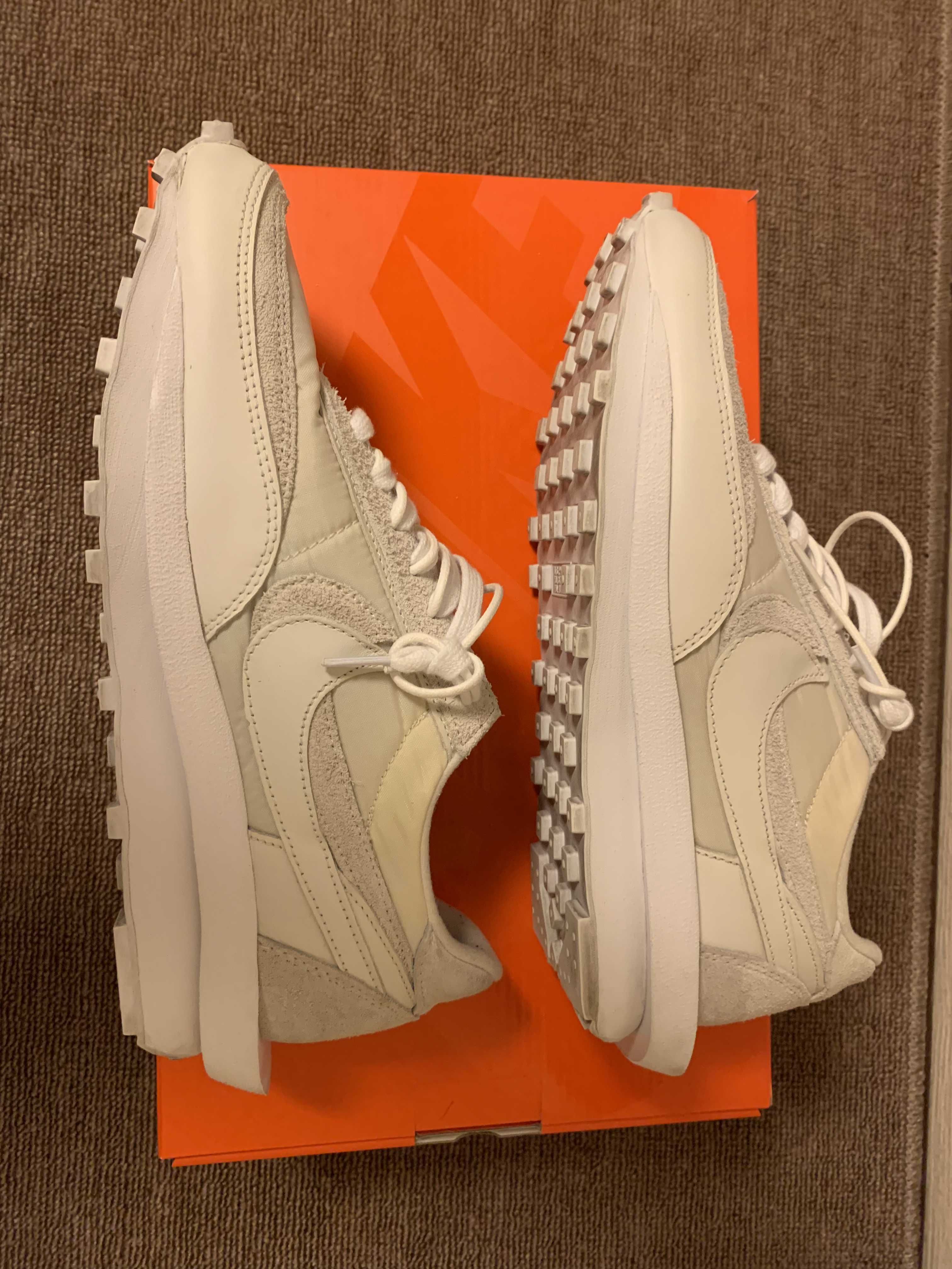sacai × Nike LDV Waffle "Triple White"
