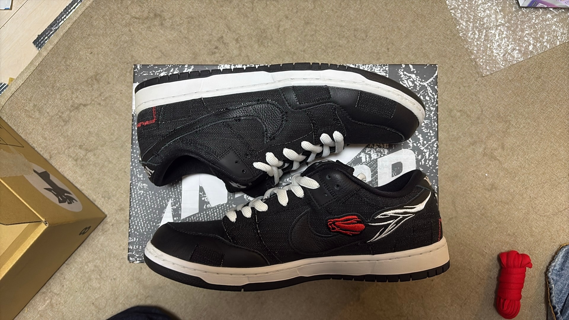 Wasted Youth × Nike SB Dunk Low "Black Denim"(Special Box) / VERDY
