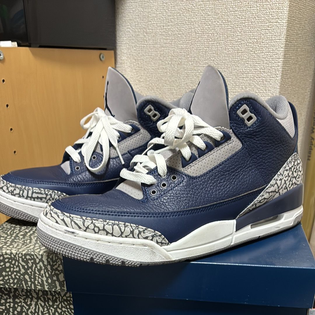NIKE AIR JORDAN 3 MID NIGHT NAVY 29cm 中古 Air Jordan 3 Retro Midnight Navy CT8532-140 Men Size 7-15 | eBay