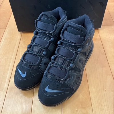 NIKE AIR MORE UPTEMPO 720 BLACK / METALLIC BLACK
