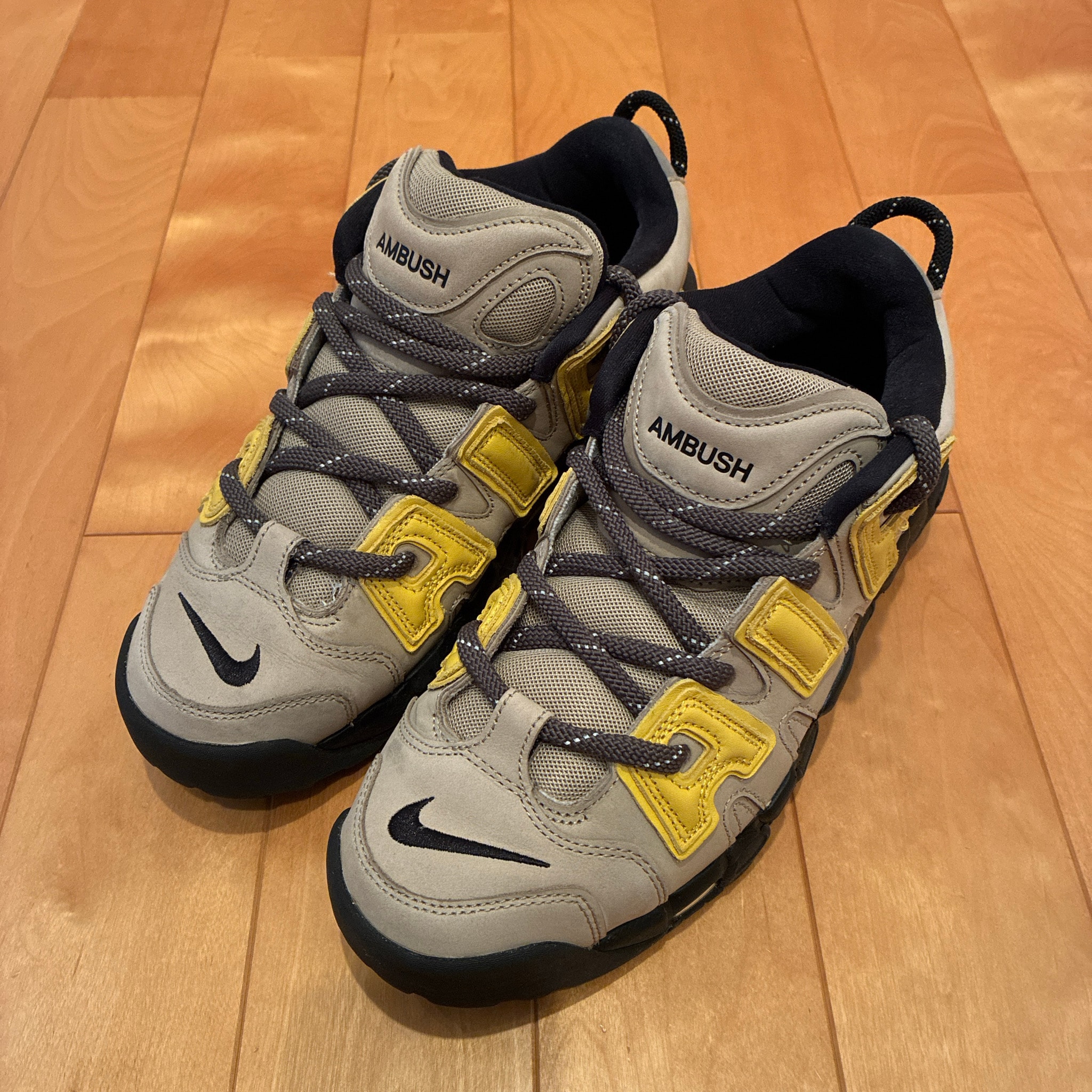 AMBUSH × Nike Air More Uptempo Low "Vivid Sulfur and Limestone"