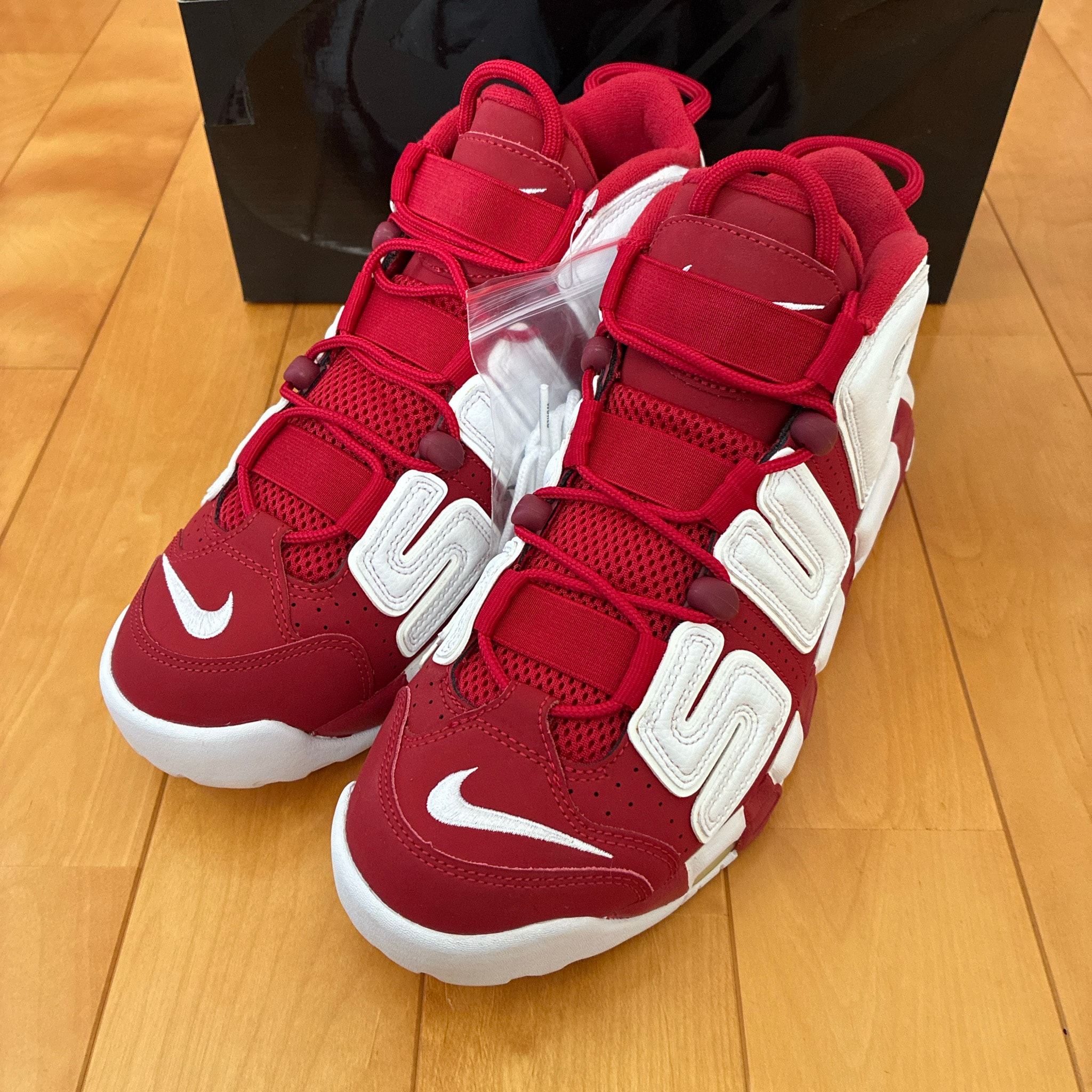 Supreme × Nike Air More Uptempo "White/Red"