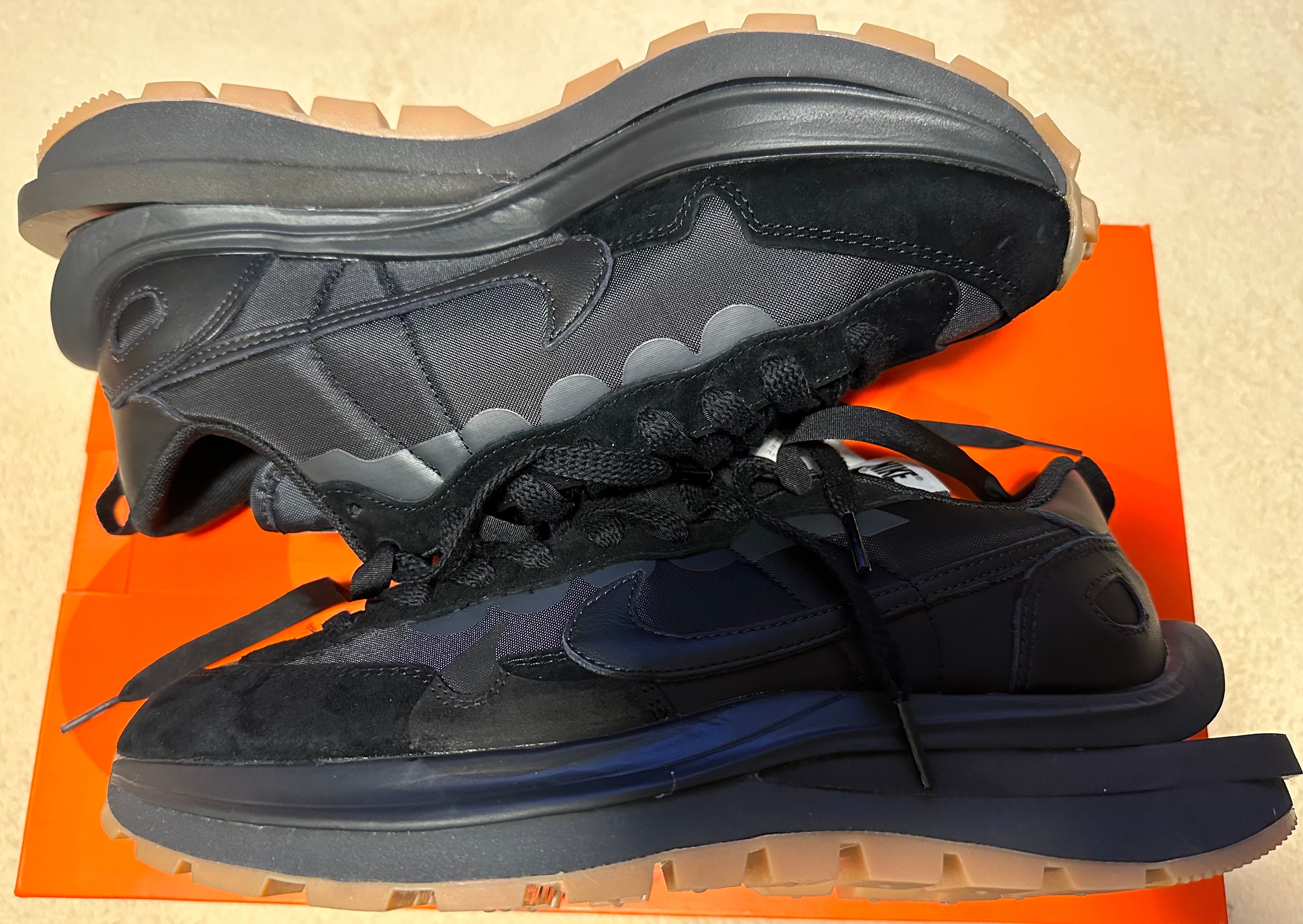 sacai × Nike VaporWaffle "Black Gum"