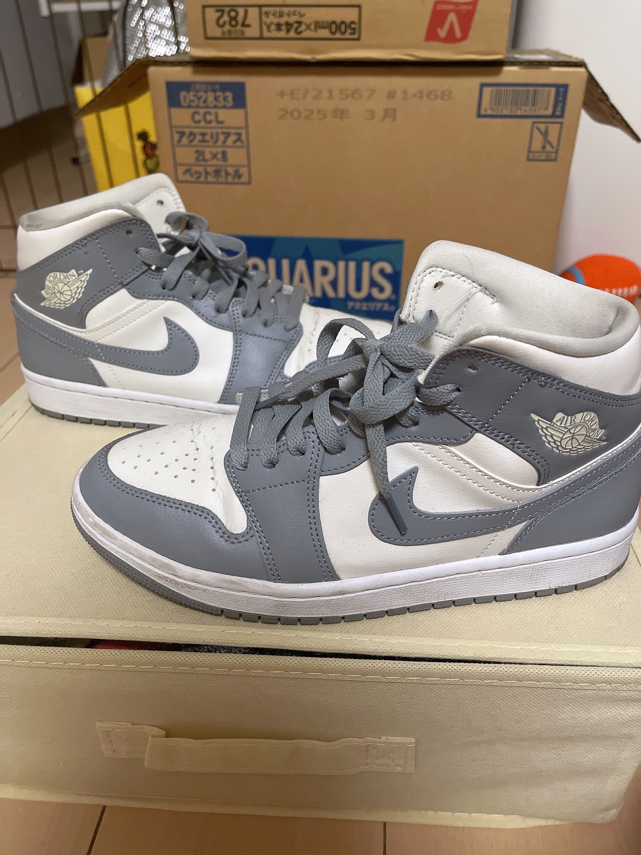 Nike Women's Air Jordan 1 Mid "Grey/Sail"