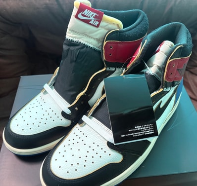 fragment design × UNION × Nike Air Jordan 1 High OG "Black/Varsity Red"