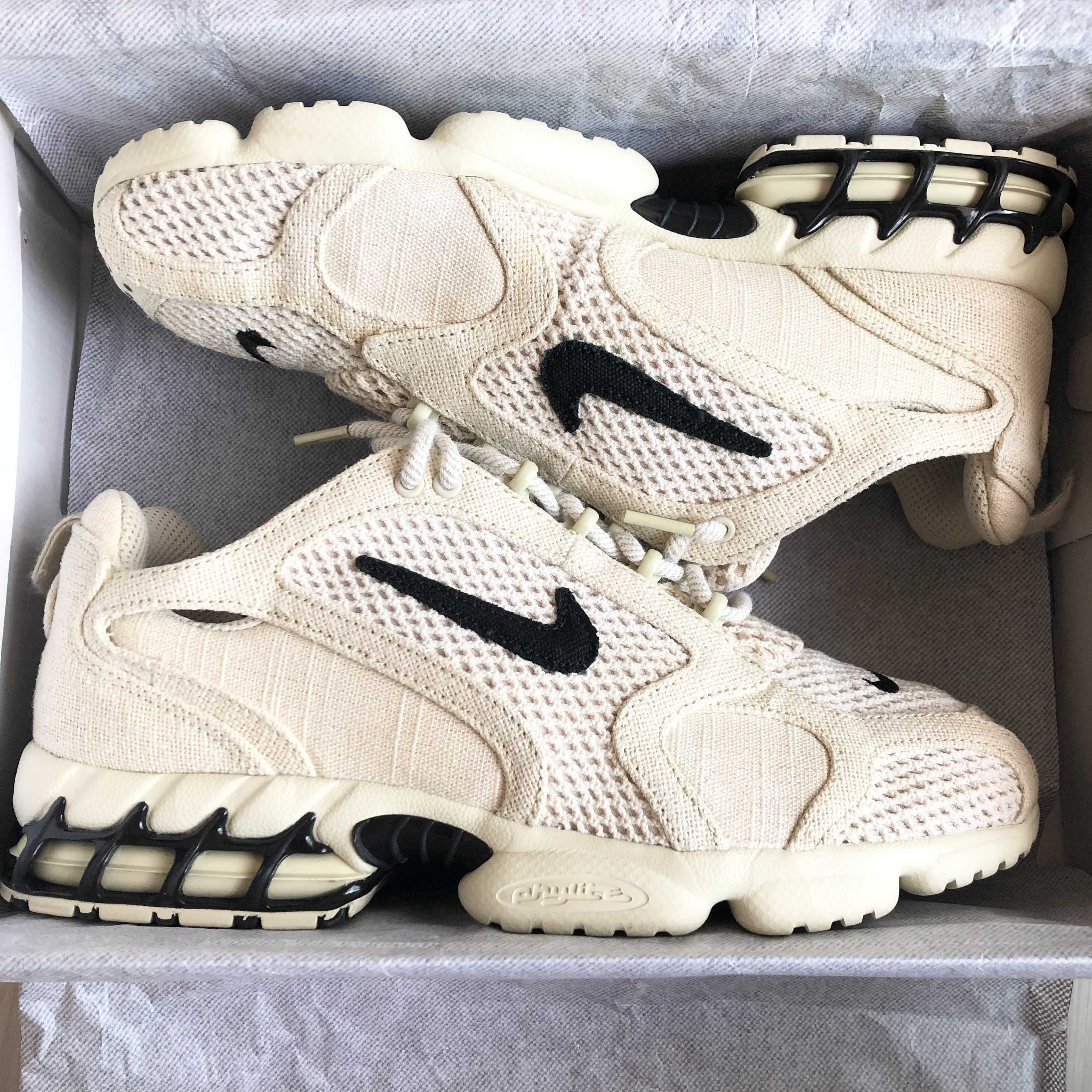 Stussy × Nike Air Zoom Spiridon CG 2 "Fossil/Black"