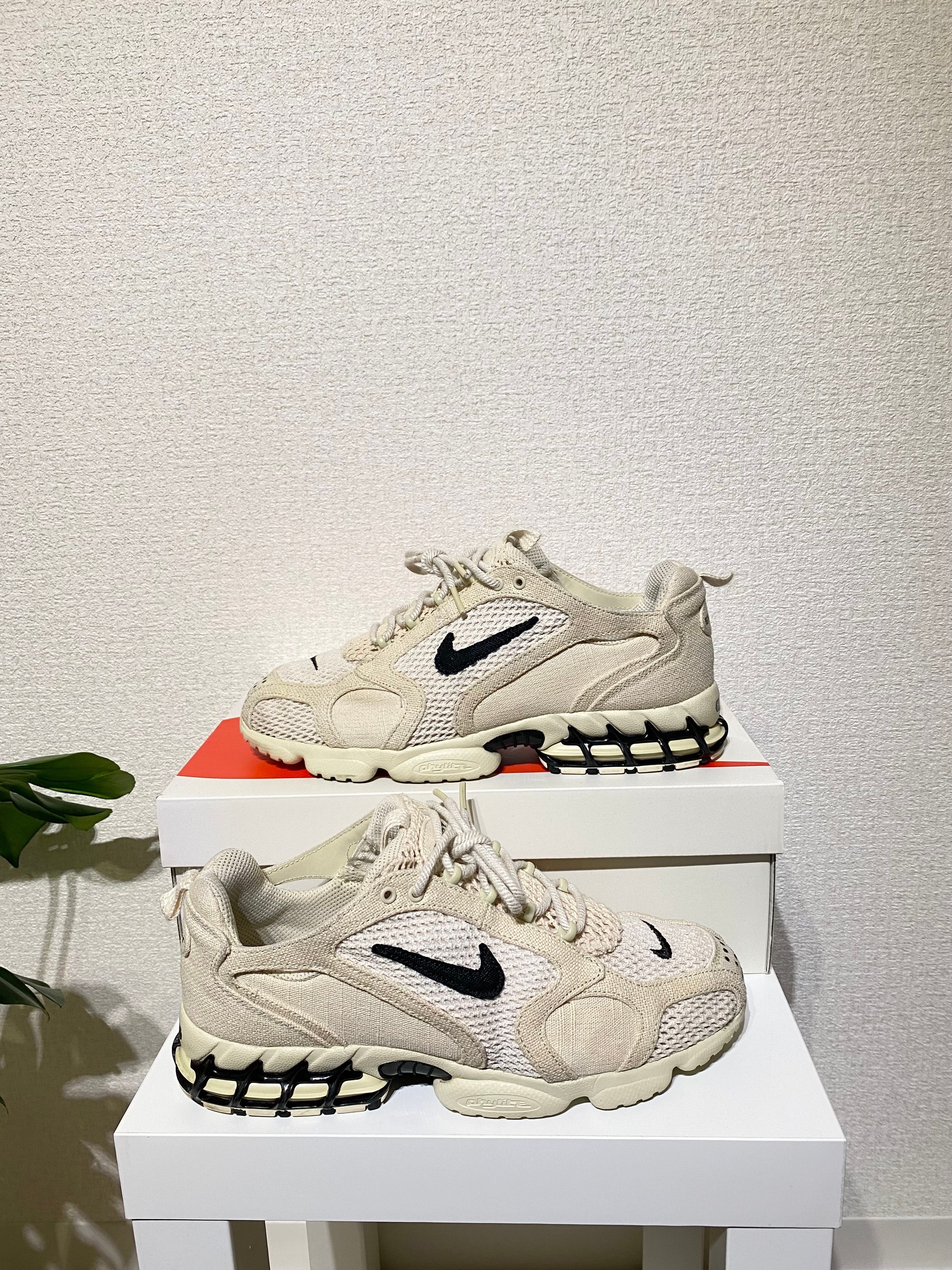 Stussy × Nike Air Zoom Spiridon CG 2 "Fossil/Black"