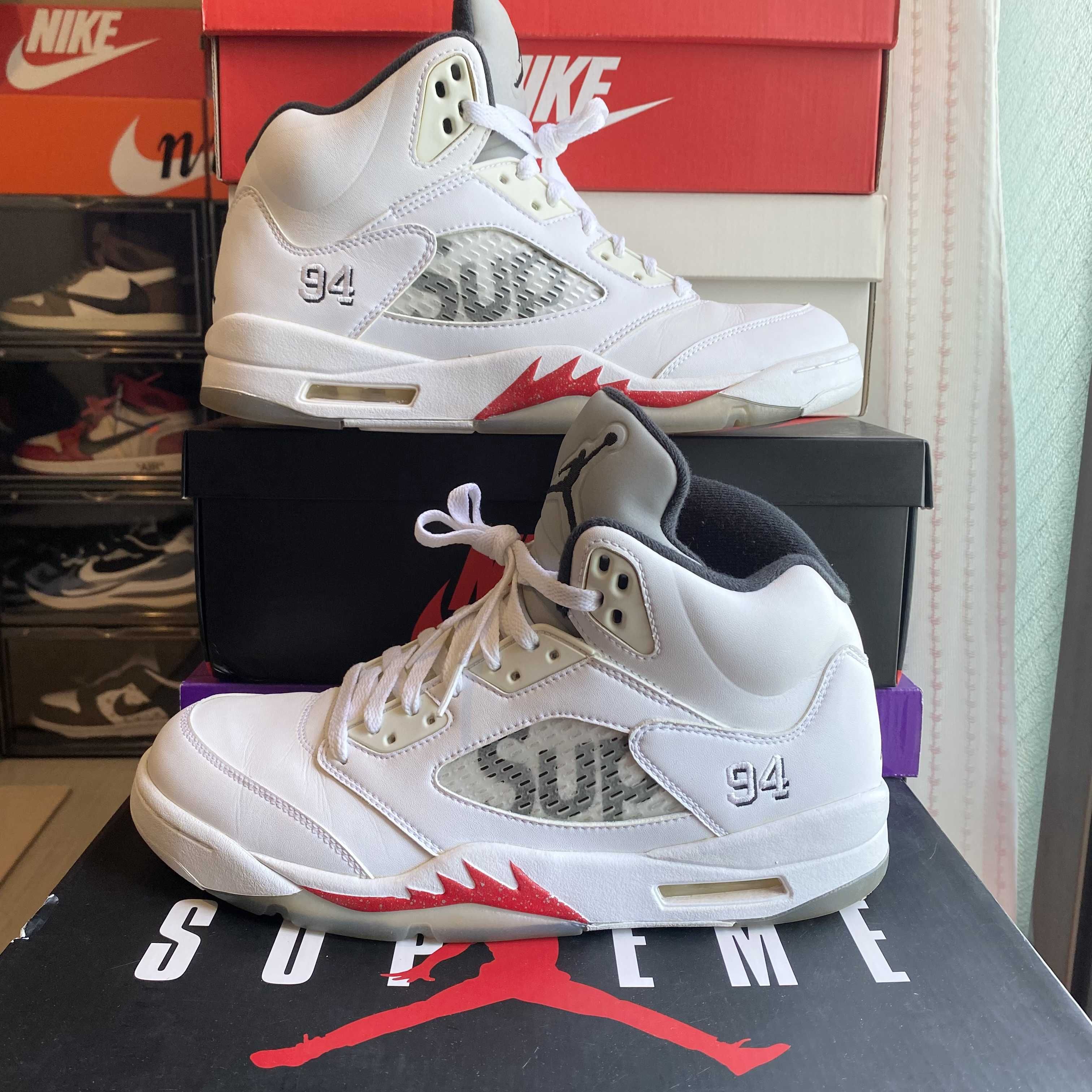 Supreme × Nike Air Jordan 5 Retro "White"