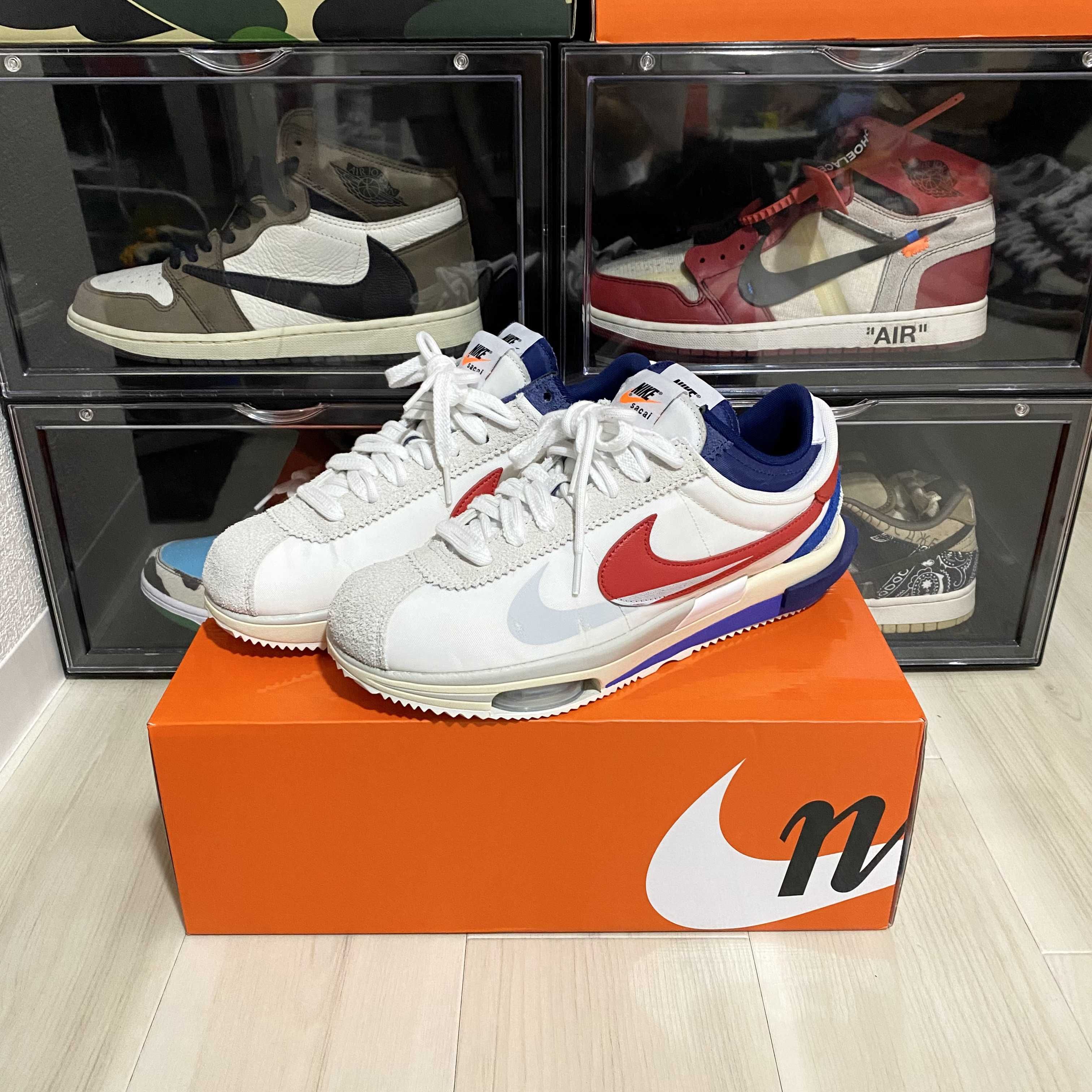 sacai × Nike Zoom Cortez "White and University Red"