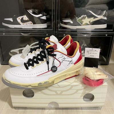 Off-White × Nike Air Jordan 2 Low "White and Varsity Red"
