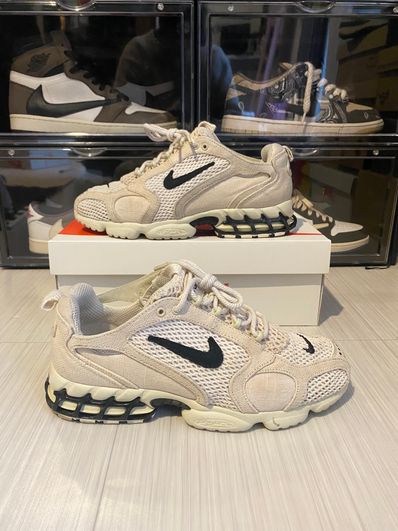 Stussy × Nike Air Zoom Spiridon CG 2 "Fossil/Black"