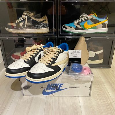 Travis Scott × fragment design × Nike Air Jordan 1 Low OG SP "Military Blue"