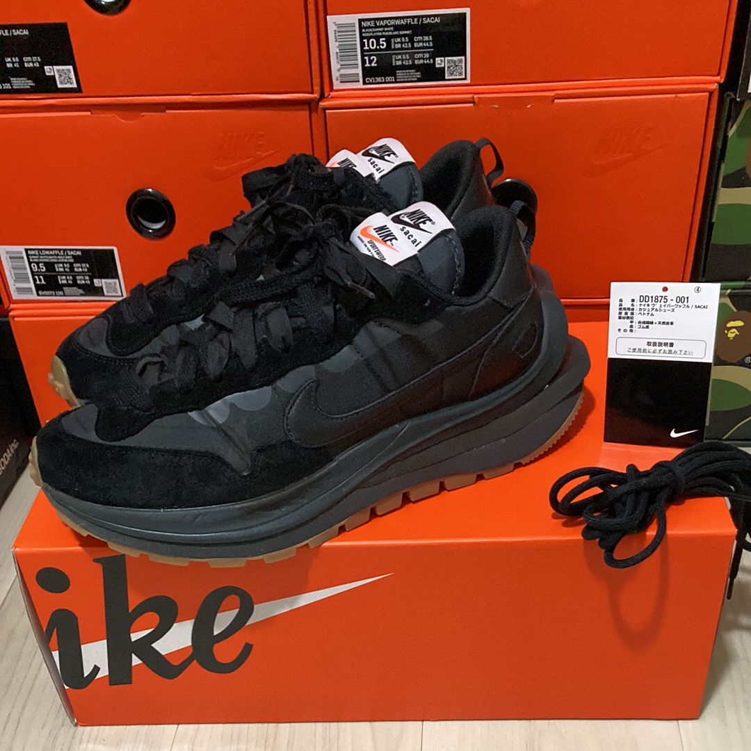 sacai × Nike VaporWaffle "Black Gum"