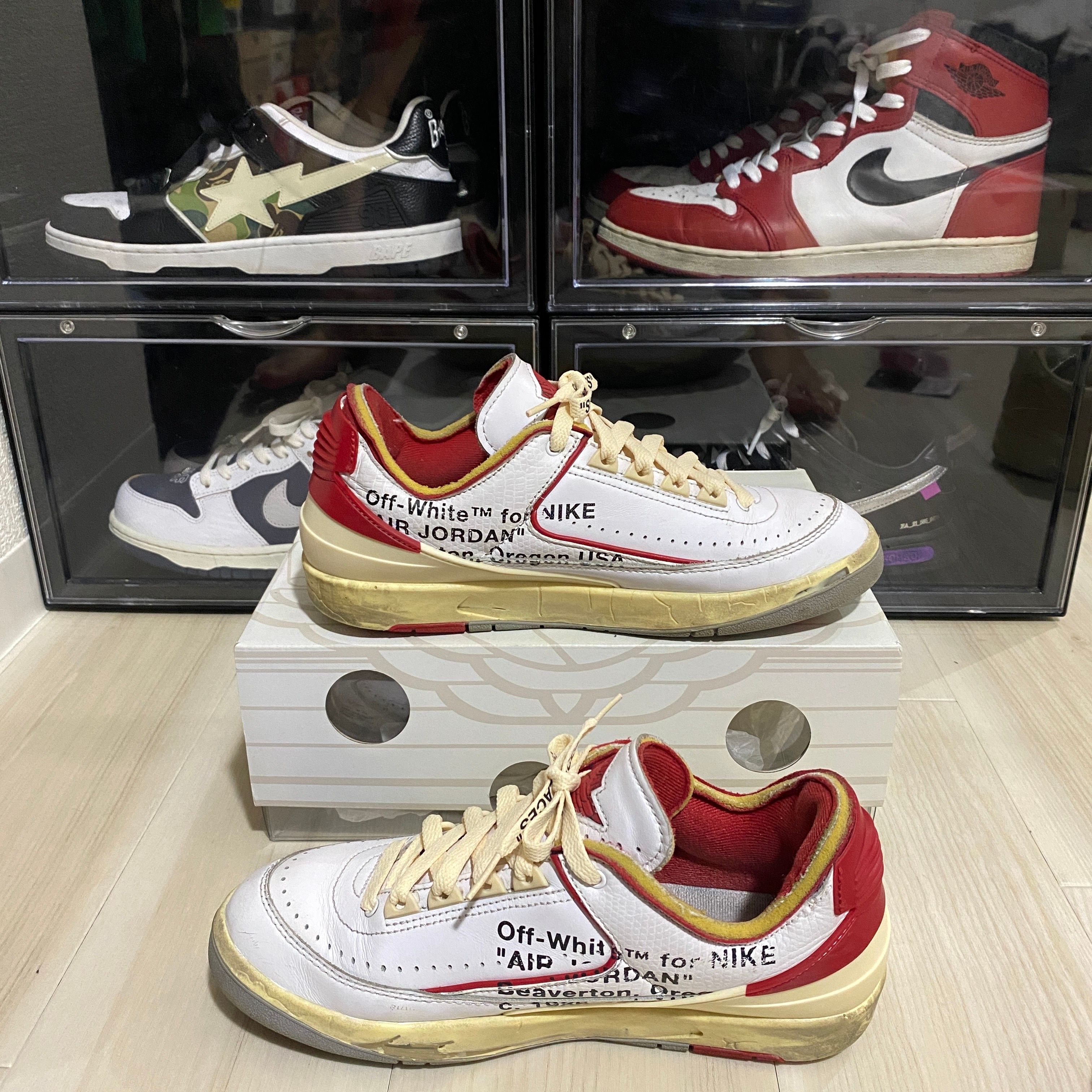 Off-White × Nike Air Jordan 2 Low "White and Varsity Red"