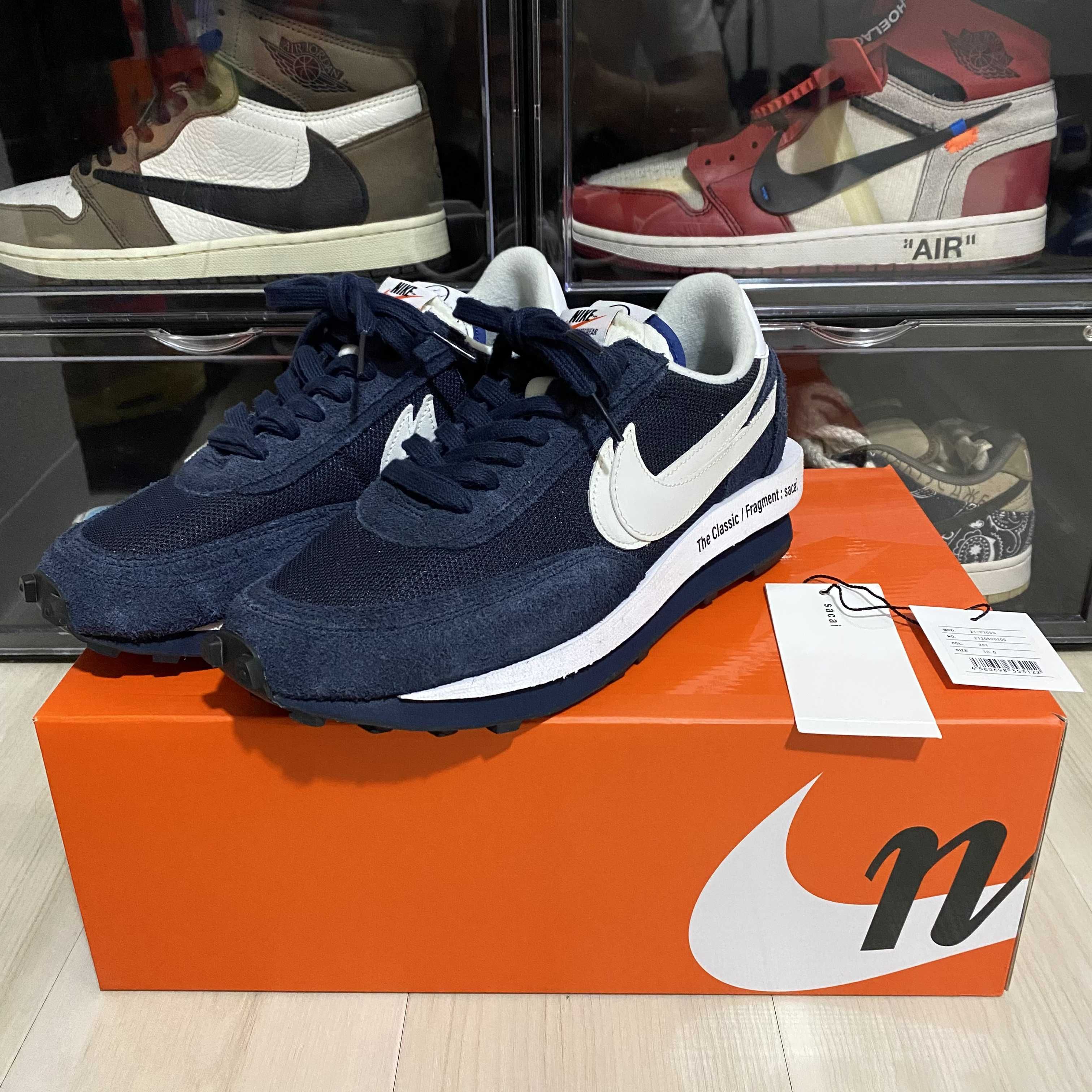 Fragment × sacai × Nike LD Waffle "Blackended Blue"