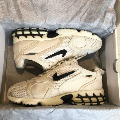 Stussy × Nike Air Zoom Spiridon CG 2 "Fossil/Black"