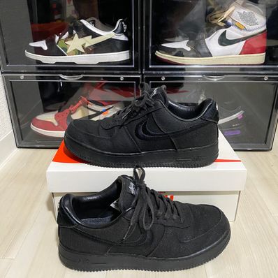 Stussy × Nike Air Force 1 Low "Triple Black"