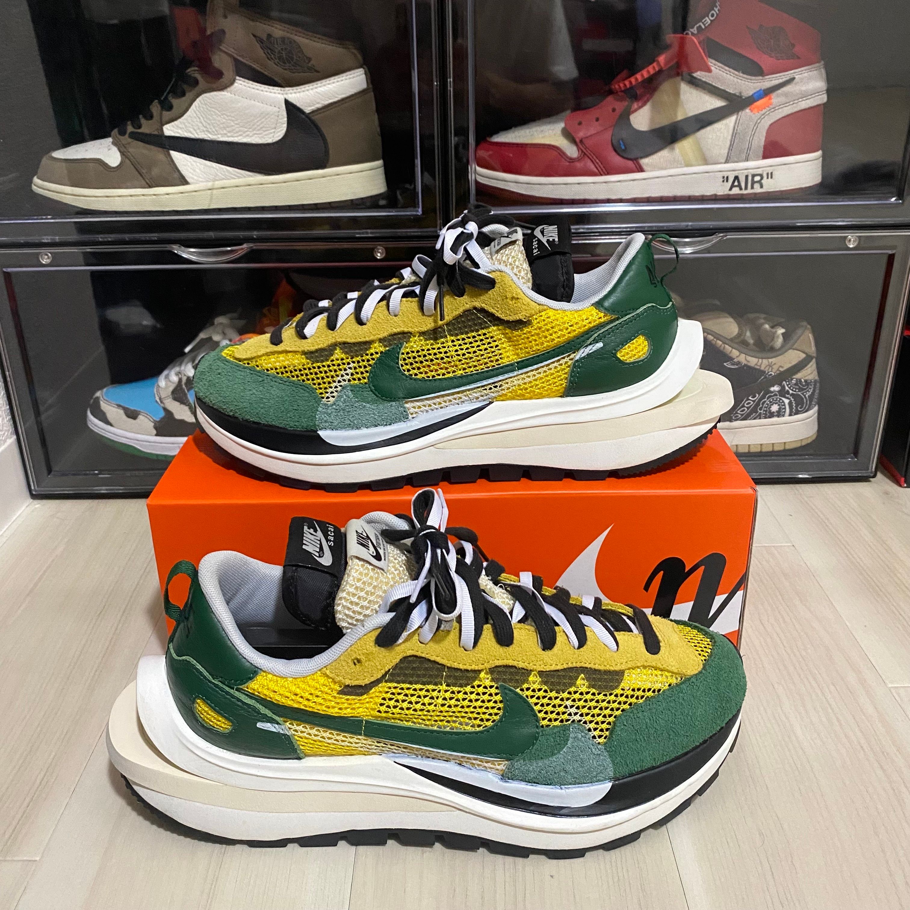 sacai × Nike Vapor Waffle "Tour Yellow/Stadium Green-Sail"