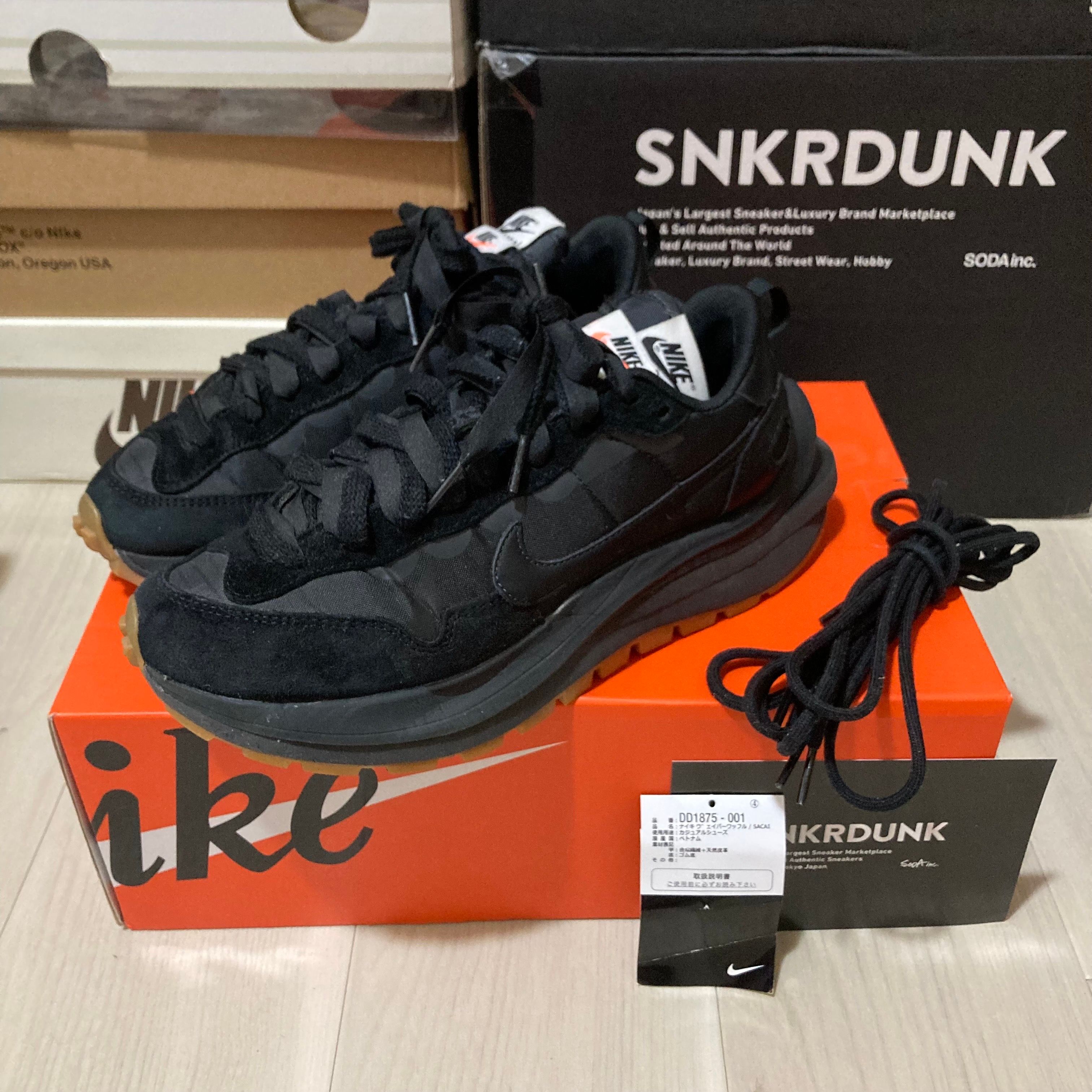 sacai × Nike VaporWaffle "Black Gum"