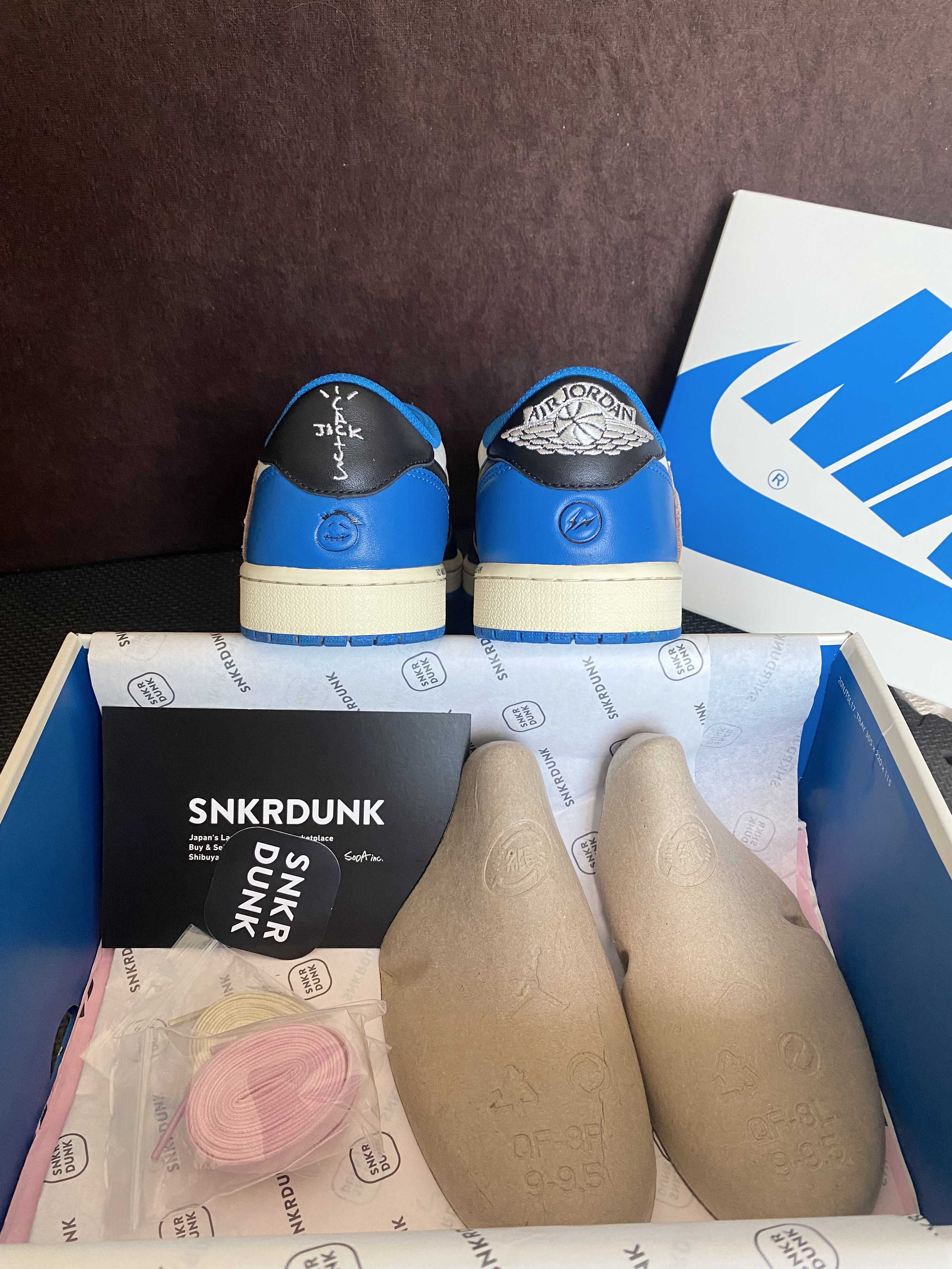 Travis Scott × fragment design × Nike Air Jordan 1 Low OG SP "Military Blue"