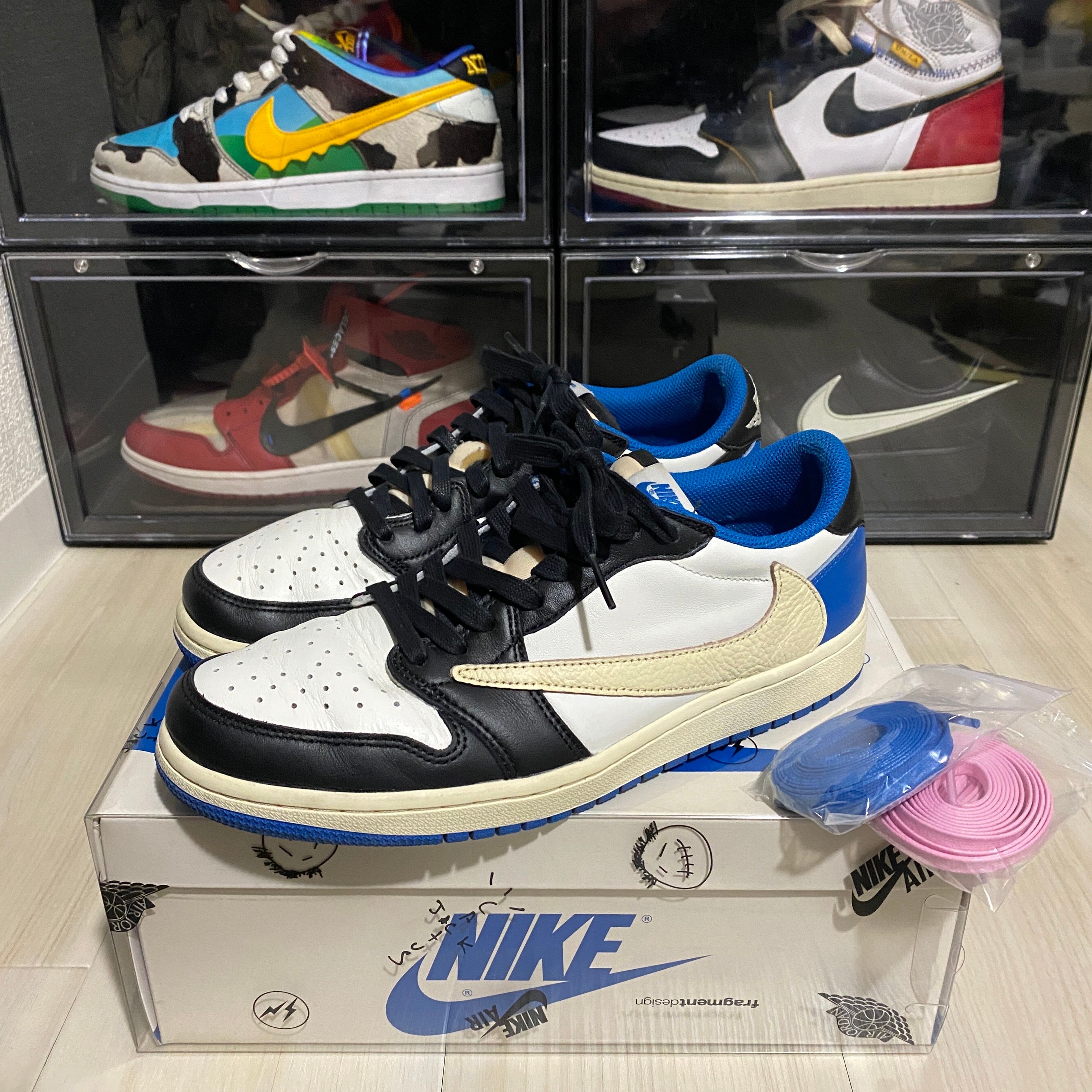 Travis Scott × fragment design × Nike Air Jordan 1 Low OG SP "Military Blue"