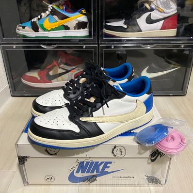Travis Scott × fragment design × Nike Air Jordan 1 Low OG SP "Military Blue"
