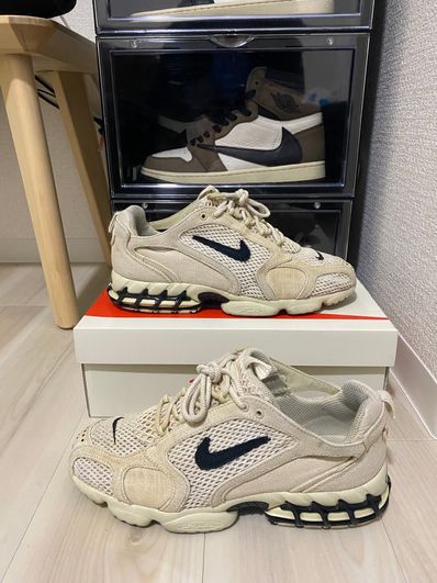 Stussy × Nike Air Zoom Spiridon CG 2 "Fossil/Black"