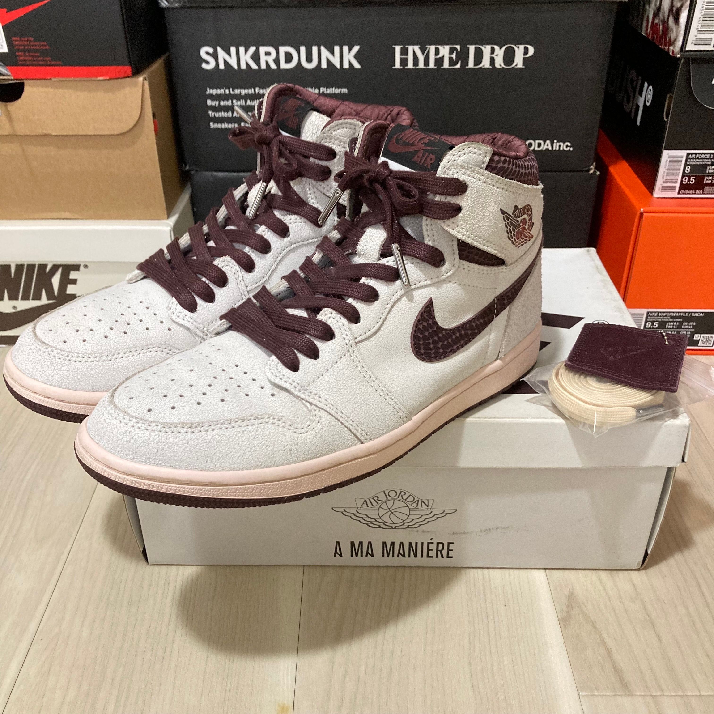 A Ma Maniere × Nike Air Jordan 1 Retro High OG "Sail and Burgundy"