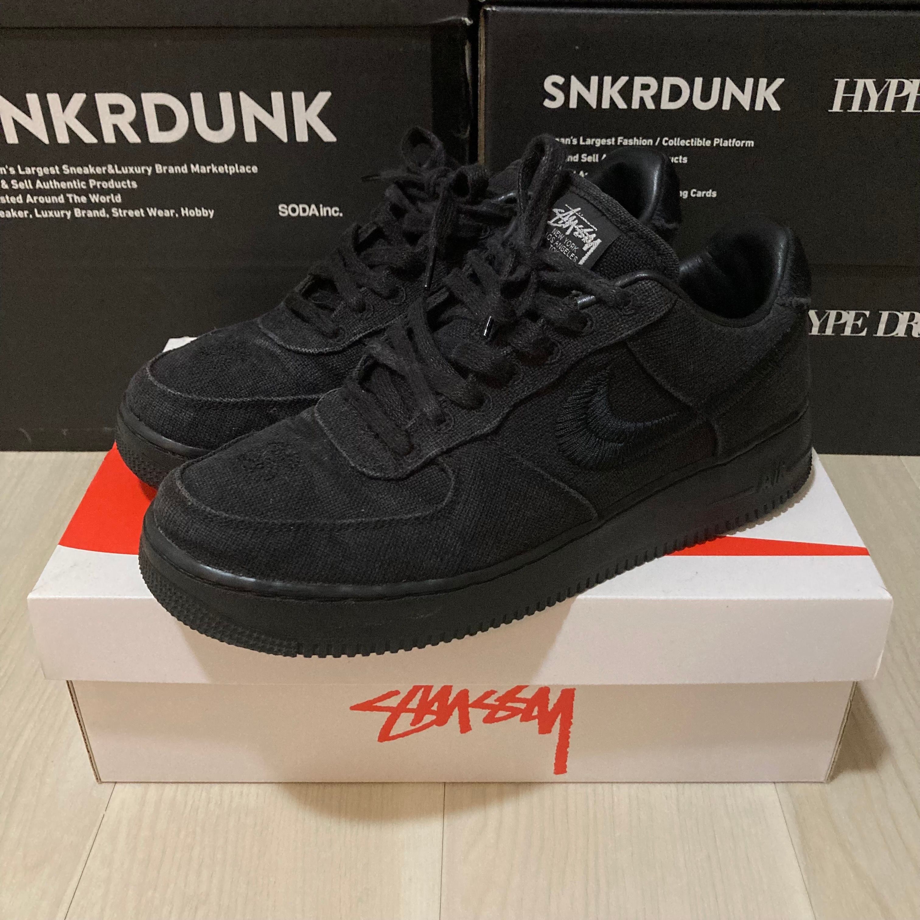 Stussy × Nike Air Force 1 Low "Triple Black"