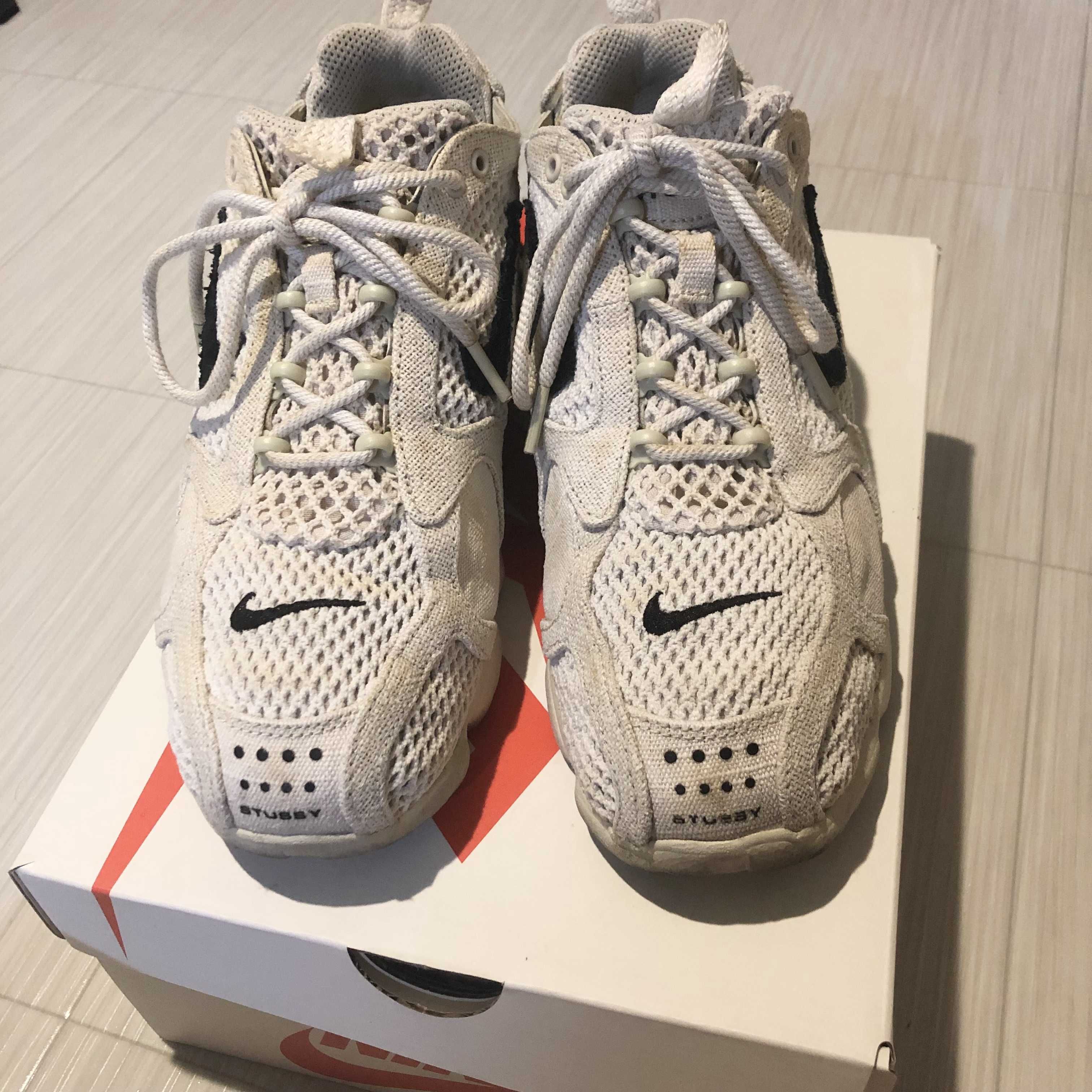 Stussy × Nike Air Zoom Spiridon CG 2 "Fossil/Black"