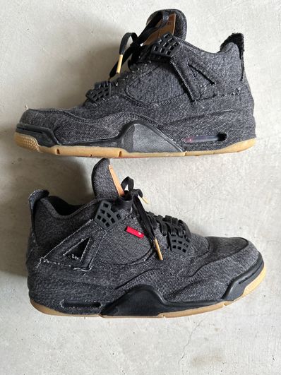 Nike × Levi's Air Jordan 4 "Black Denim" (Tag: ®)