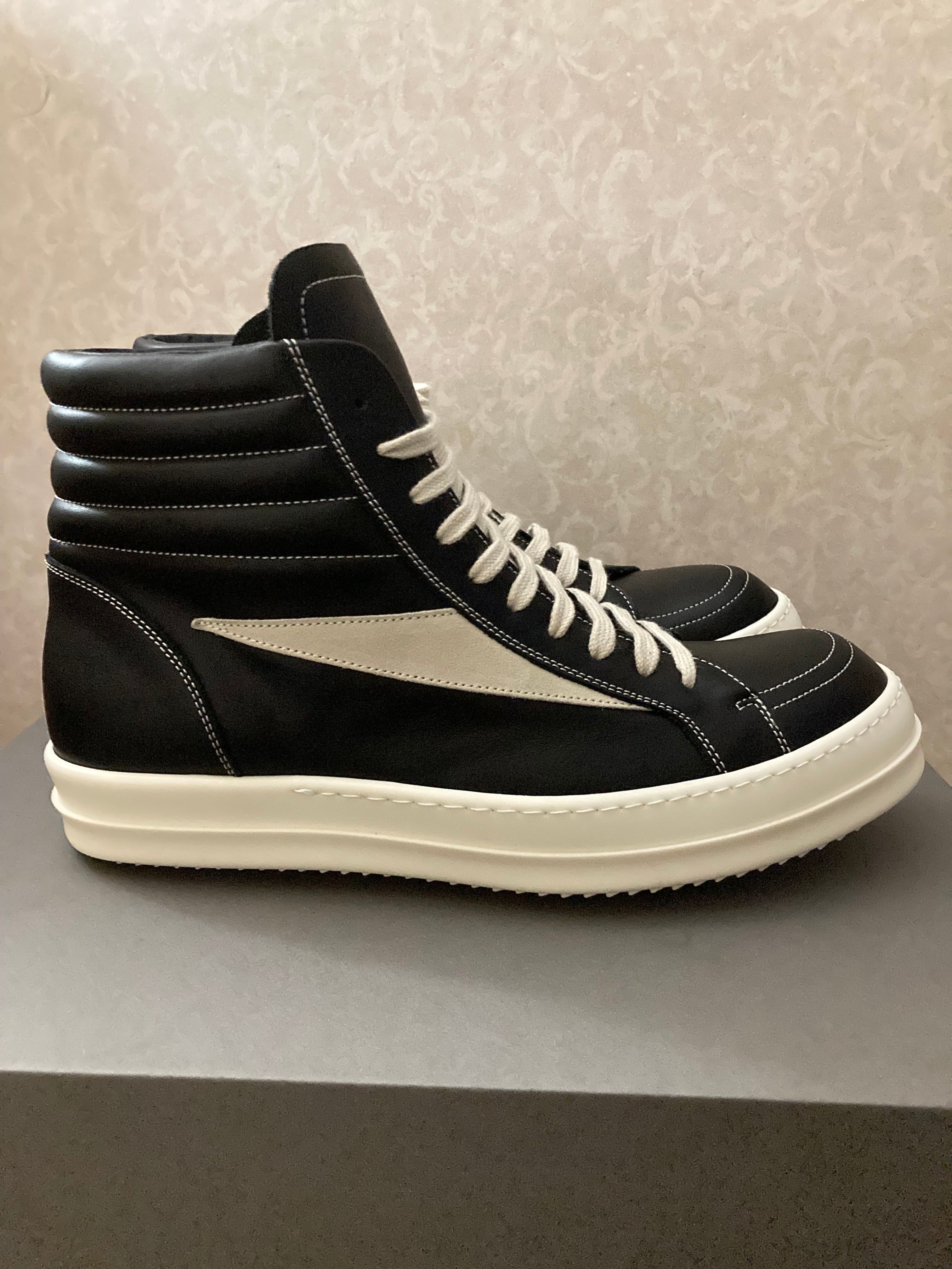 Rick Owens High Vintage Sneak "Black/Milk"
