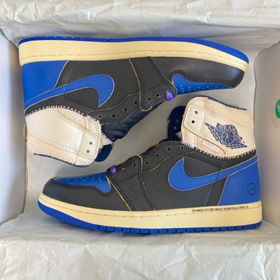 fragment design × UNION × Nike Air Jordan 1 High OG "Sport Royal"