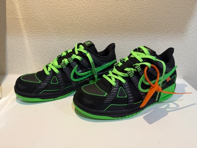 Off-White × Nike Air Rubber Dunk "Black/Green Strike"