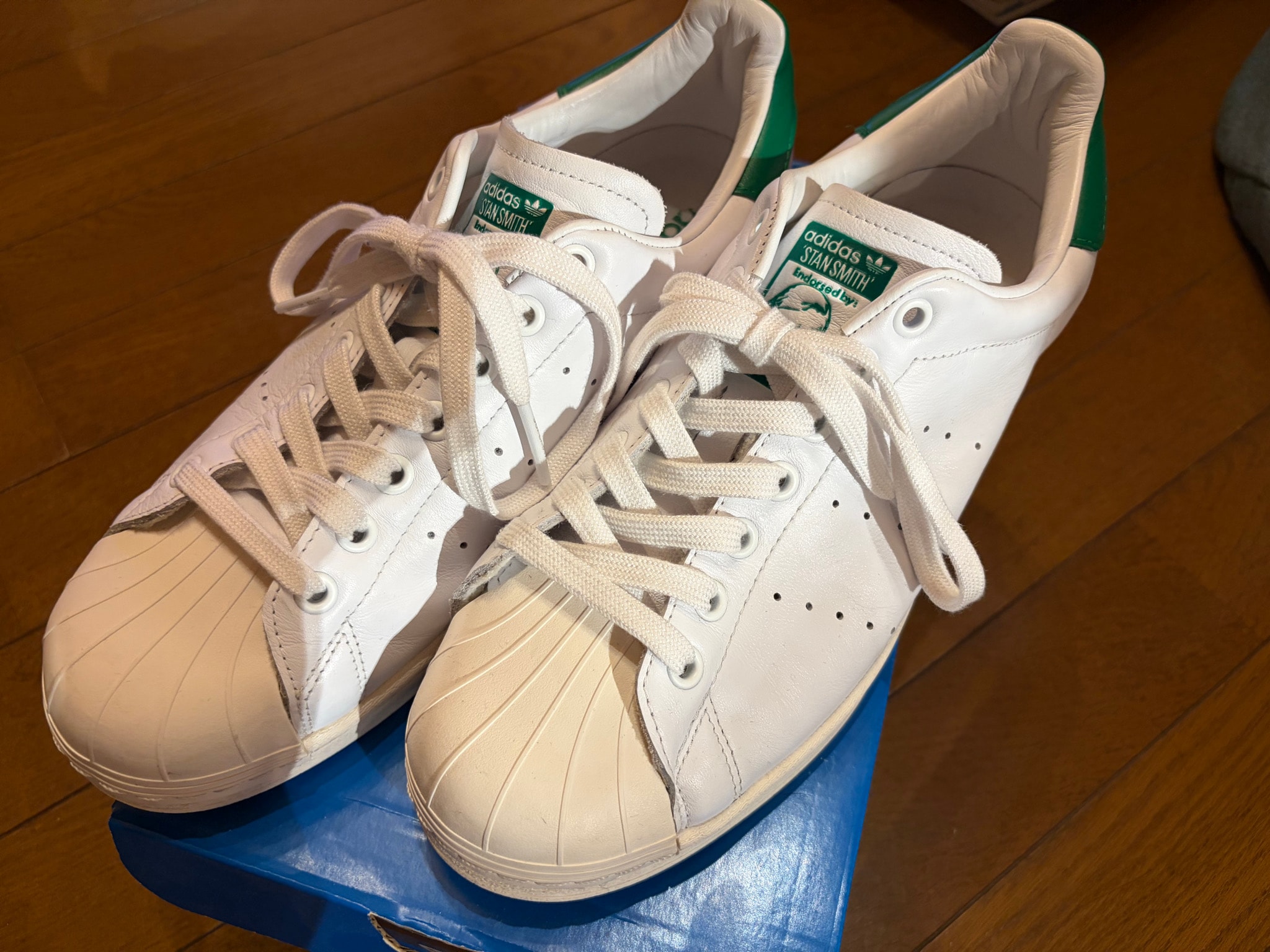 adidas SUPER STAR × STANSMITH "WHITE/GREEN"